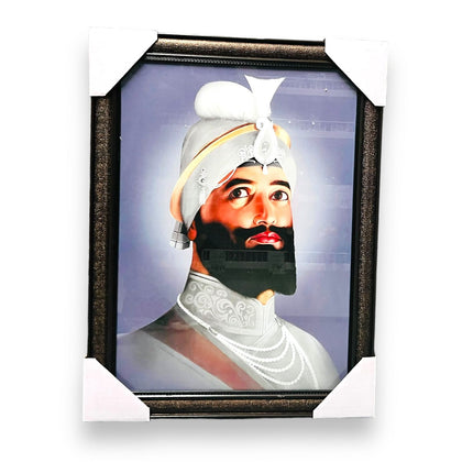 Photo Frame Guru Gobind Singh Ji BA- (SIZE- 20 x 28)- Golden- 9351235048758