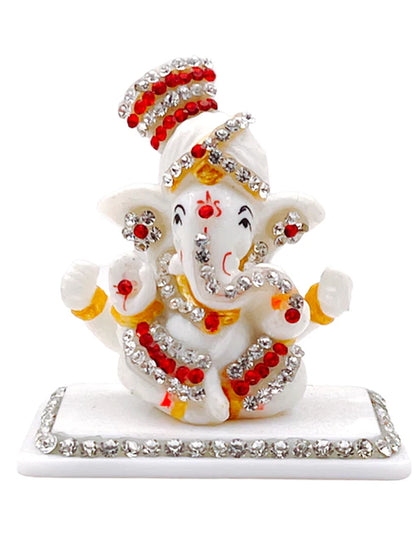 Car Stickon CW Pagdi Ganesh Stone-9351235041353