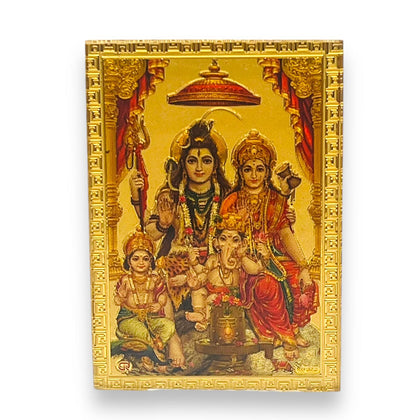 Car Stickon Golden Shiv Parivar -9351235041179