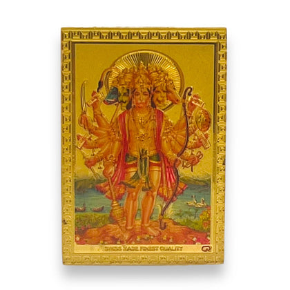 Car Stickon Golden Stand Panchmukhi Hanuman ji -9351235041209