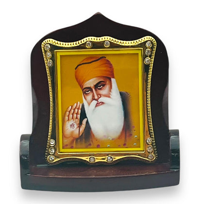 Car Stickon Guru Nanak Wood Stand No 35-9351235041322