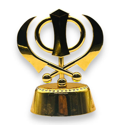 Car Stickon Khanda Stand Golden No 1-9351235041278