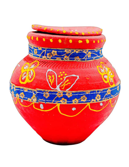 Decorated Mitti Pot- Kujja Sml