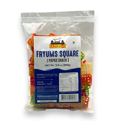 Delhi 6 Fryums Square (Papad Snack) 200gm