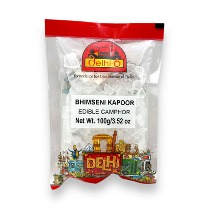 Delhi 6 Edible Camphor/ Bhemseni Kapur 100Gm