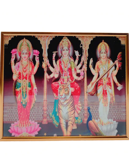 Durga, Laxmi, Saraswati Photo Frame K202406-Y25461 21*25Cm (11