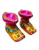 Fancy Clay Diya Laxmi Paduka (Set of 2)- 9351235044484