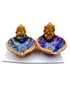 Fancy Clay Diya S.Laxmi Ganesh (Set of 2)