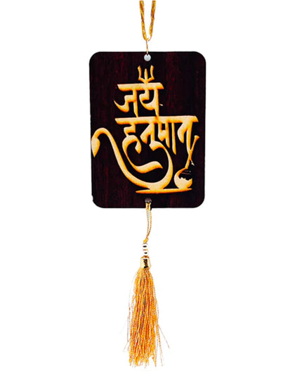 Jai Hanuman Wooden Car Hanging 1Pc