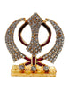 Khanda Car Stick On -3''- Gold (9351235029641)