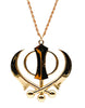 Khanda With Chain Car Hanging Gold Big-(9351235029665)