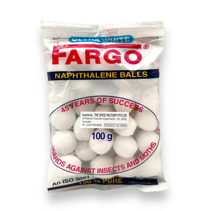 Naphthalene Balls/ Phenyele Goli/ Snow White Fine Quality (Fargo Brand) 100gm