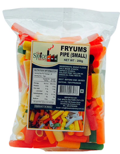 TSF Fryums Pipe (Papad Snack) Small 200gm