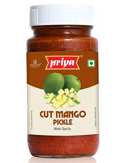 Priya Cut Mango Pickle With Garlic 300Gm