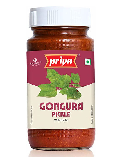 Priya Gongura Pickle With Garlic 300Gm