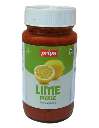 Priya Lime Ginger Pickle Without Garlic 300gm