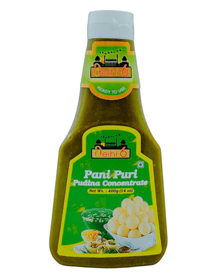 Delhi 6 Pani Puri Pudina Concentrate (For Pani Puri Spicy Pani) 400gm