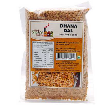 Delhi 6 Dhana Dal/ Classic Crunchy Roasted Split Coriander Seeds 200gm