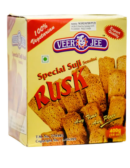 Veerjee Suji Rusk 400Gm