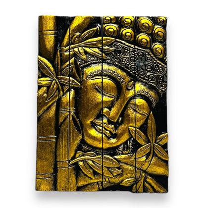 Ganesha/Buddha Wooden Wall Hanging Small 11.5