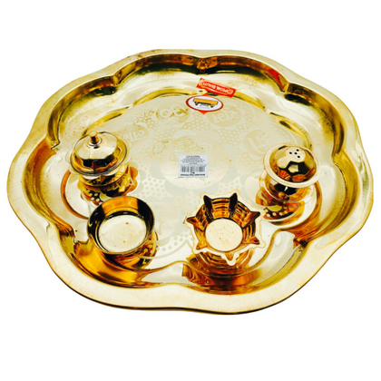 Brass Aarti Thali Printed  NO.5