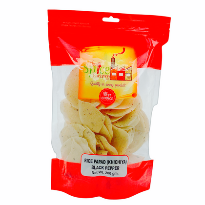 Delhi 6  Khichiya Papad (Rice Papad) Black Pepper 200Gm