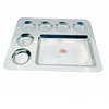 Steel Divided Thali 6 Compartment (Tirupati) (Delhi-6) 6 Vatis