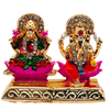 Laxmi Ganesh Car Stick On -3''- Gold (9351235029641)