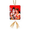 Shiv Parvati Wooden Car Hanging with Picture 1Pc